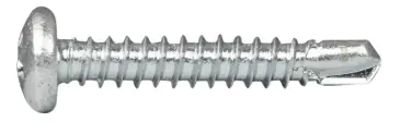 Tornillo broca cabeza alomada DIN 7504-N 4.2mm x 16mm color blanco. (Caja 1000 uds.)