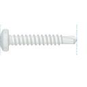 [COM-78214016] Tornillo broca cabeza alomada DIN 7504-N 4.2mm x 16mm color blanco. (Caja 1000 uds.)